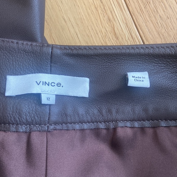 NWOT VINCE Leather flared pants- extremely soft!!! - Picture 11 of 16